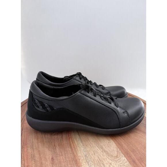 Aetrex Shoes Womens Size 9-9.5 Black Dianna Leather Oxford Comfort Walking DA14 - Picture 1 of 11